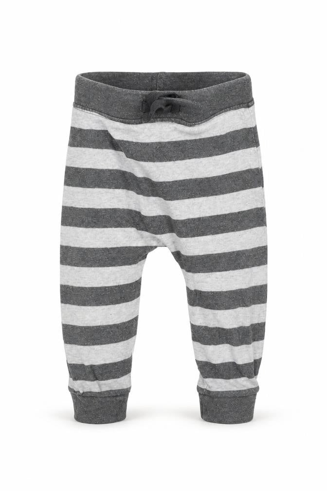 George Boys Grey Striped  Sweatpants Trousers Size 6-9 Months