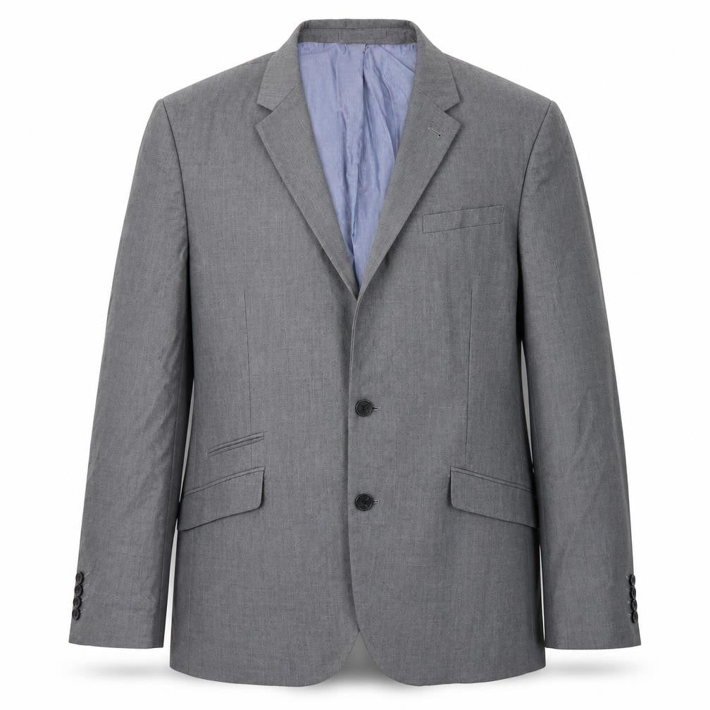 Front view of Cedarwood State men’s grey jacket blazer, size 42