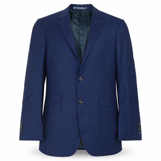 Front view of Marks & Spencer men’s blue jacket blazer, size 38