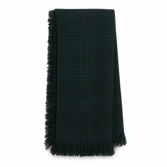 Front view of Preworn women’s green houndstooth shawl/wrap
