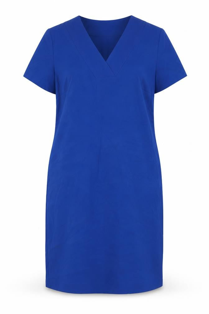 Front view of Marks & Spencer women’s blue a-line, size UK 12