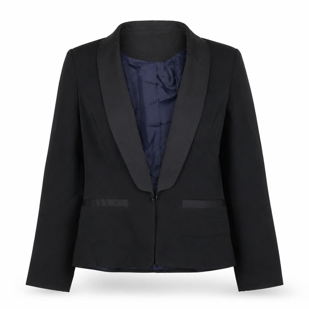 Front view of Primark women’s black jacket blazer, size UK 8