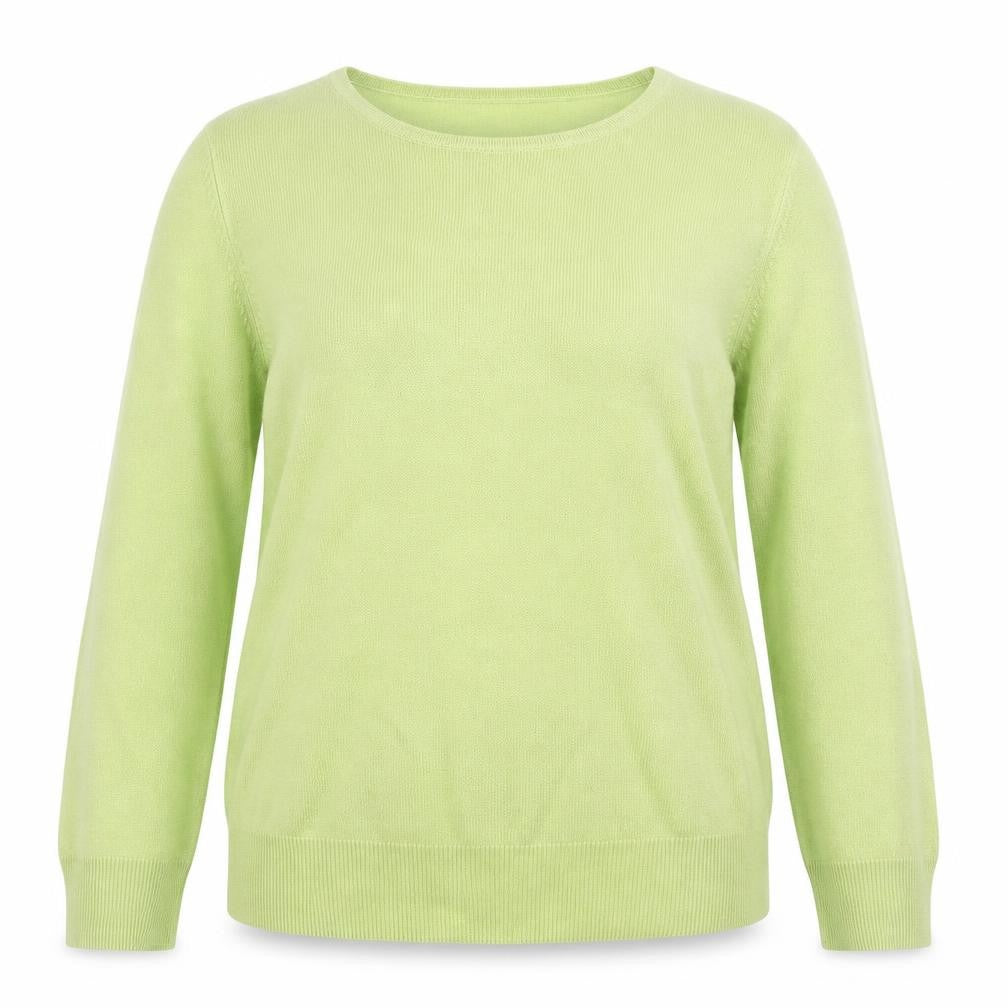 Front view of Marks & Spencer women’s green jumper, size UK 12