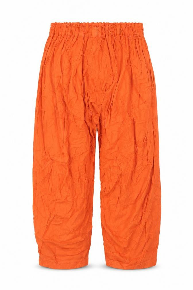Front view of Preworn women’s orange capri trousers, size M, 26-inch leg