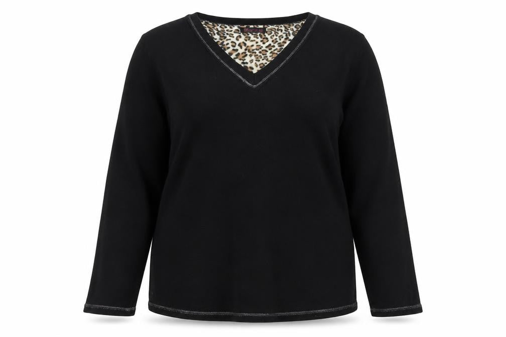 Front view of Secret Possesions women’s black jumper, size L