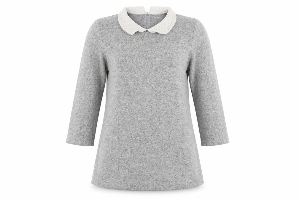 Front view of Tu women’s grey basic blouse, size UK 12