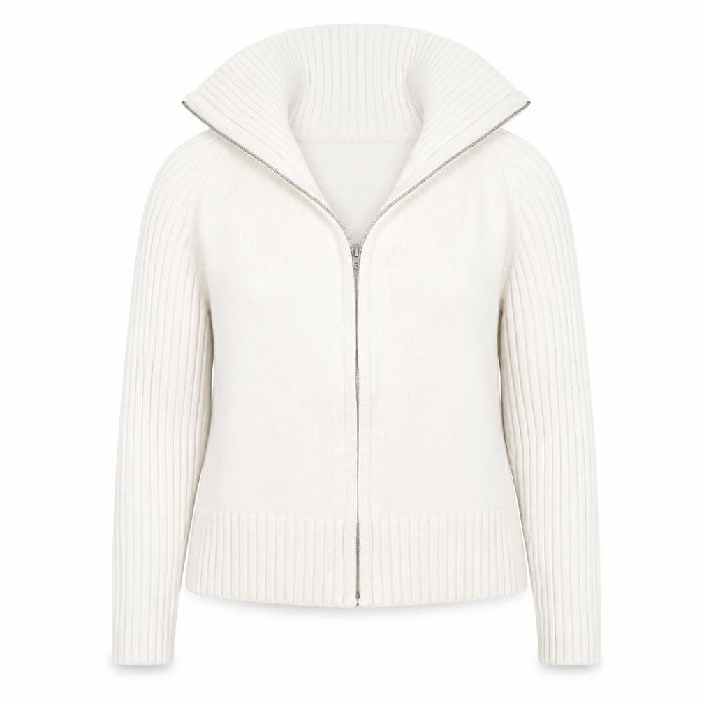 Front view of Marks & Spencer women’s ivory jacket, size UK 16