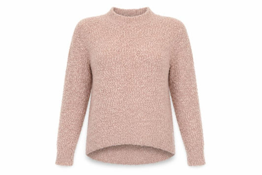 Front view of akd a west women’s pink jumper, size UK 12