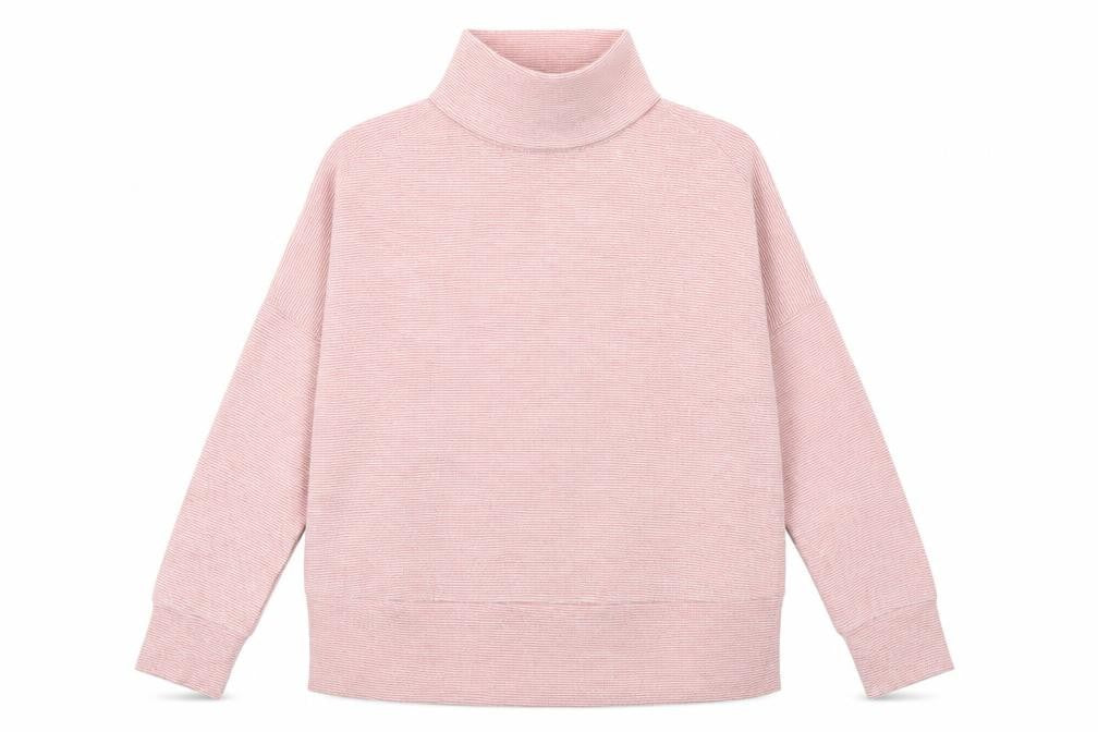 Front view of M&Co women’s pink jumper, size UK 10