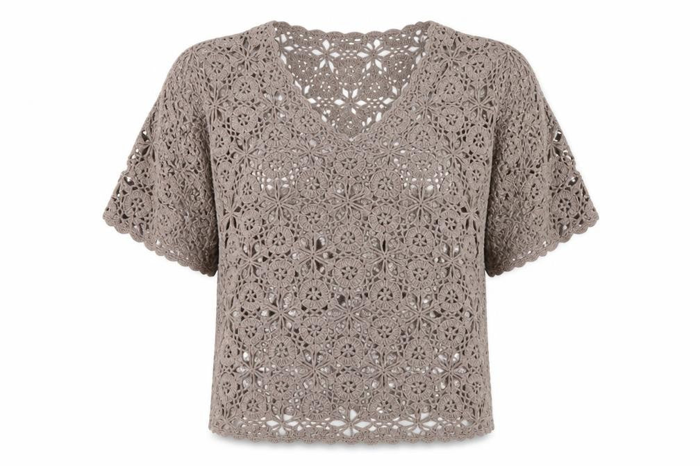 Front view of Cherokee women’s brown jumper, size UK 12