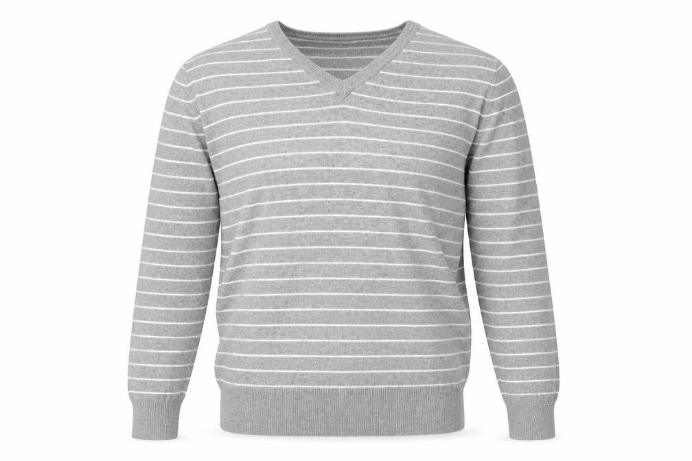 Front view of Gap men’s green striped jumper, size M