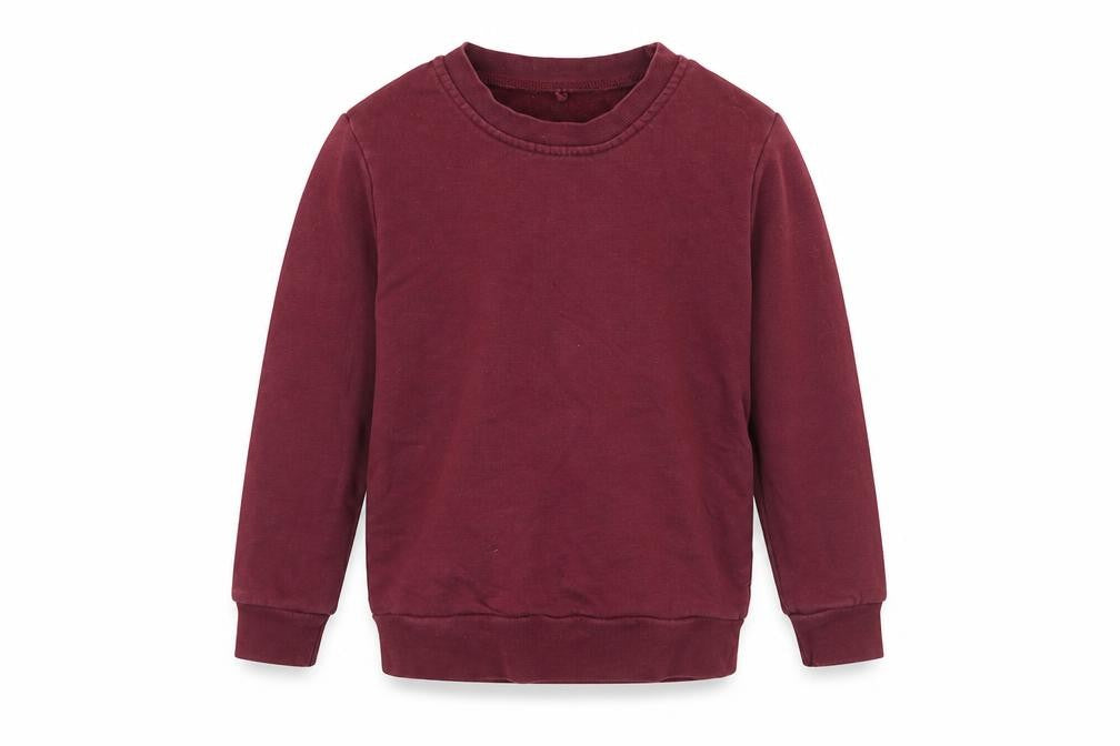 Front view of George boys’ red jumper, size 5, years