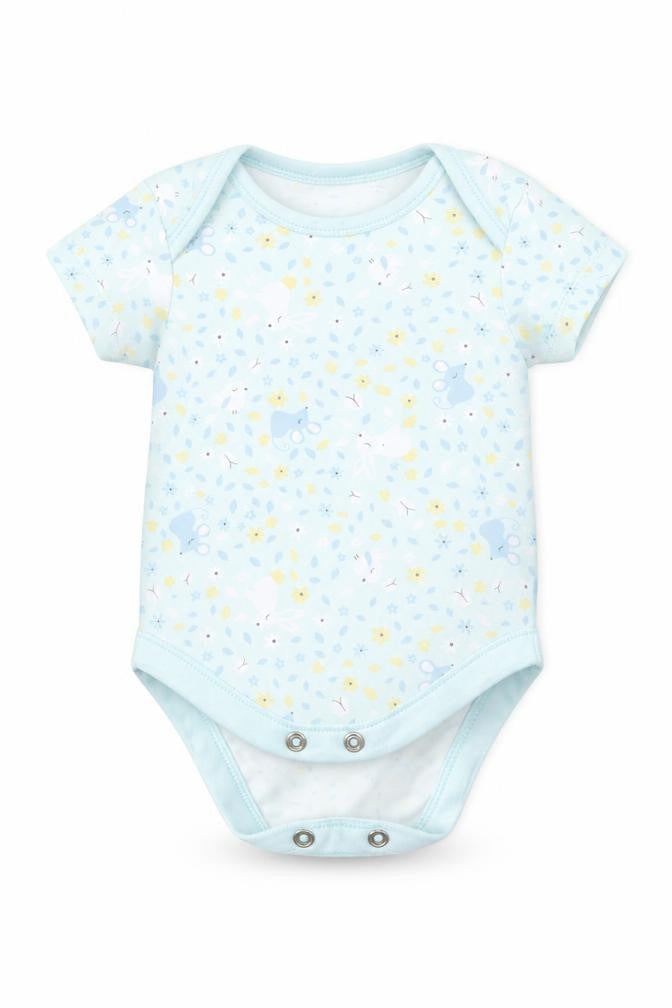 George Girls Green Floral  Babygrow One-Piece Size 0-3 Months