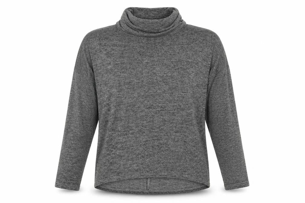 Front view of Preworn women’s black jumper, size S, - batwing st