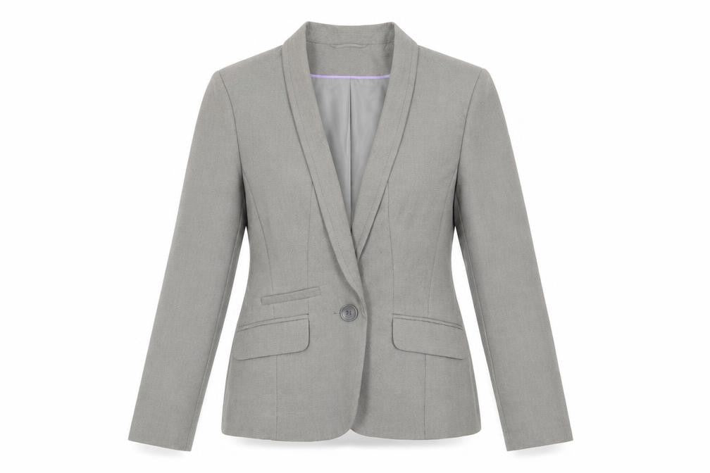 Front view of Atmosphere women’s green jacket suit jacket, size UK 12