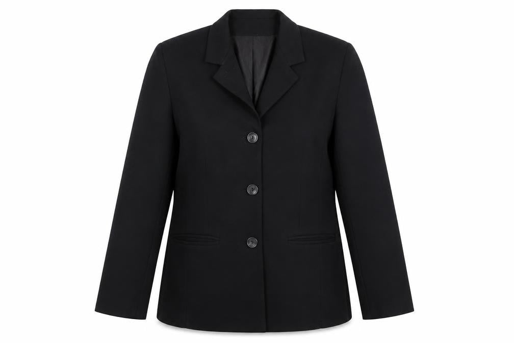 Front view of Dorothy Perkins women’s black jacket suit jacket, size UK 12
