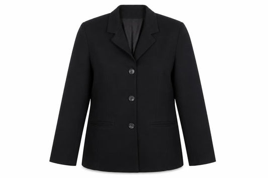 Front view of Dorothy Perkins women’s black jacket suit jacket, size UK 12