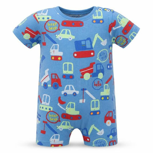 Blue Zopo Baby Blue   Babygrow One-Piece Size 18 Months  - Car print