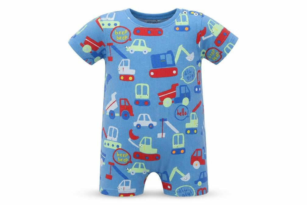 Blue Zopo Baby Blue   Babygrow One-Piece Size 18 Months  - Car print
