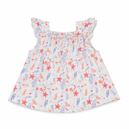 F&F Baby White Floral  Tunic Blouse Size 3-6 Months