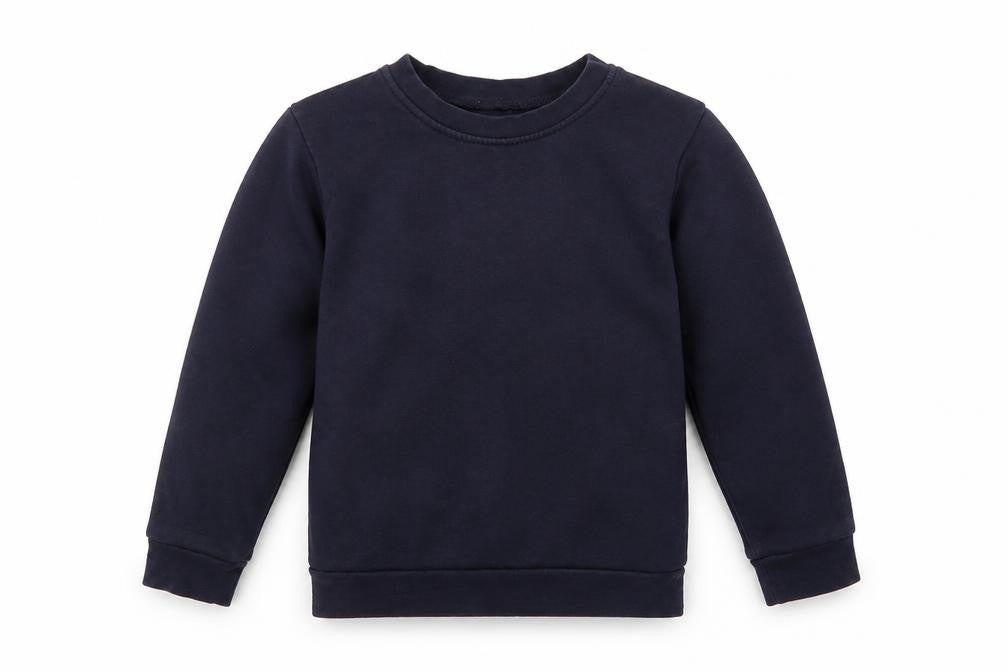 Front view of George boys’ blue pullover sweatshirt, size 8-9, years