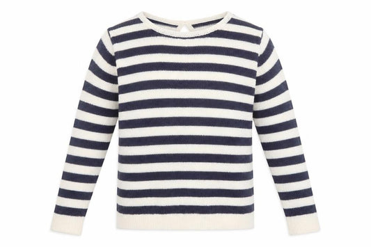 Front view of R Kids girls’ multicoloured striped jumper, size 12, years