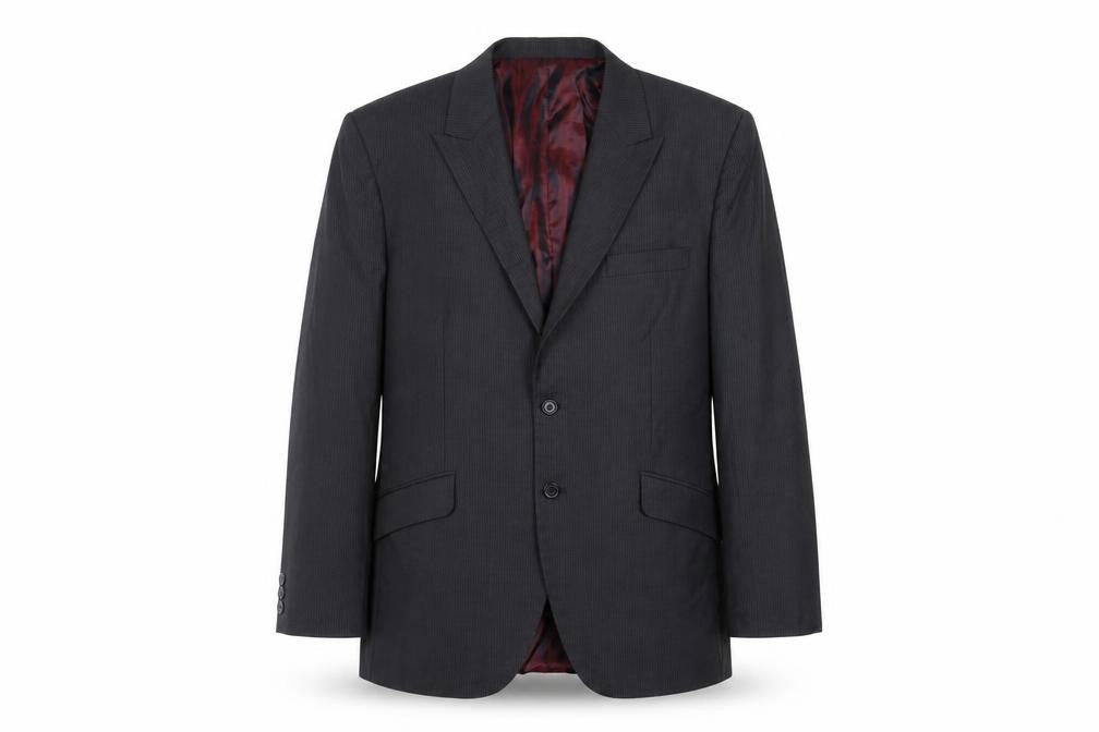 Front view of Preworn men’s black jacket suit jacket, size 40