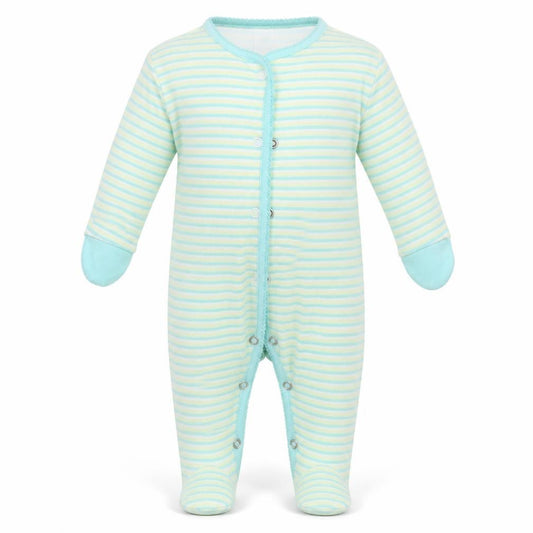 Front view of Next Baby Multicoloured Striped Coverall One-Piece One Size