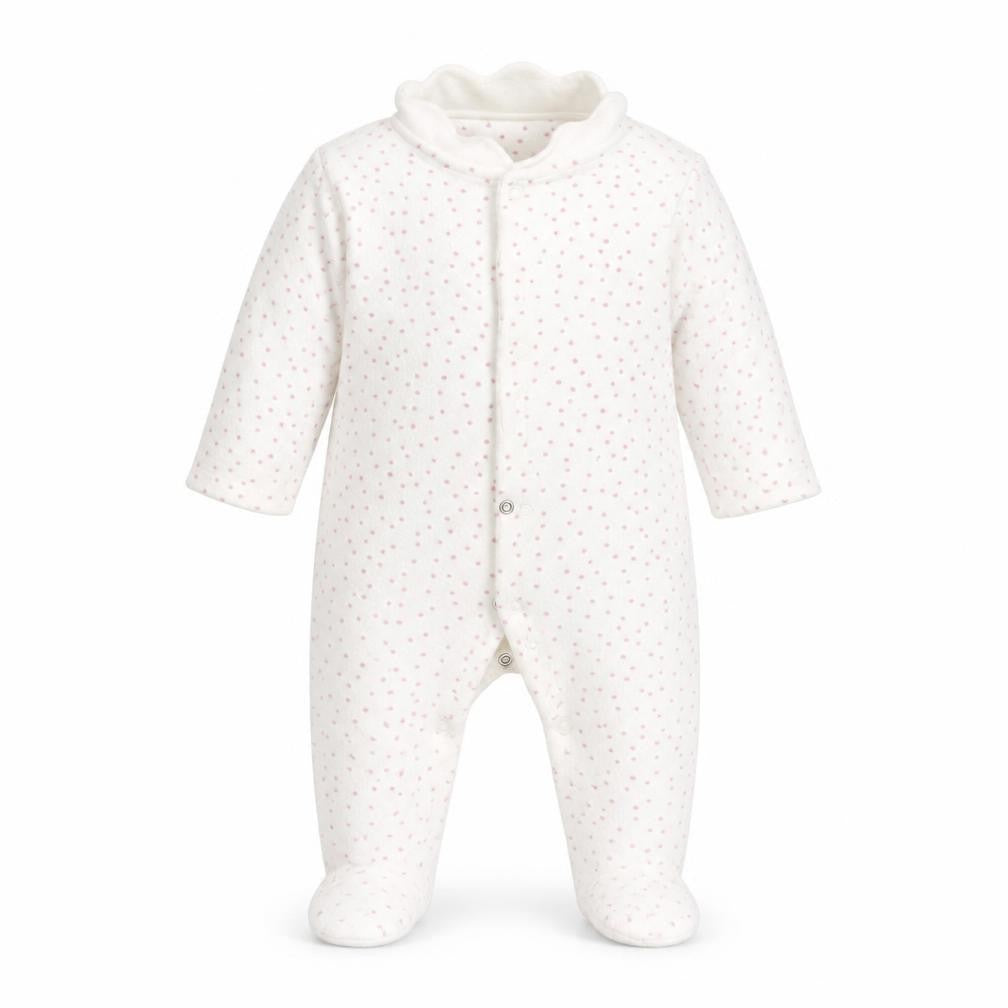 M&S Baby White Polka Dot  Coverall One-Piece Size 6-9 Months