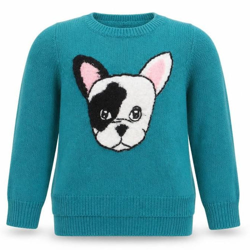 Falls Creek Girls Green Animal Print  Pullover Jumper Size 6 Years