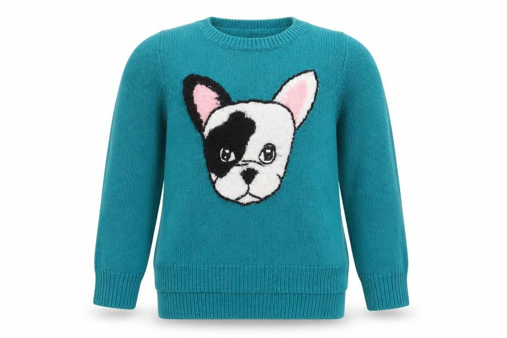 Falls Creek Girls Green Animal Print  Pullover Jumper Size 6 Years