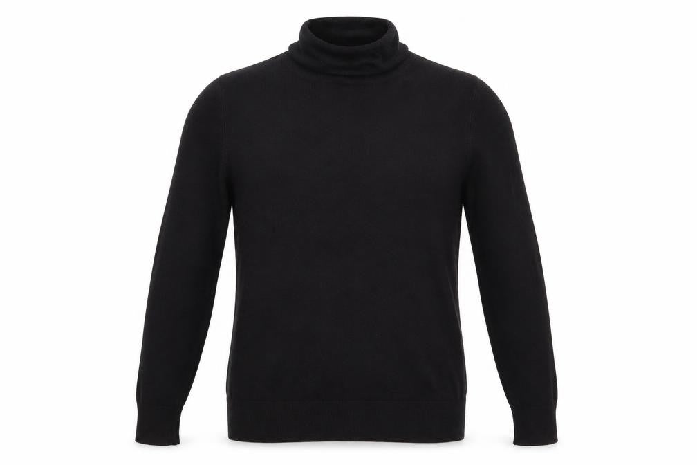 Front view of George men’s black pullover sweatshirt one size