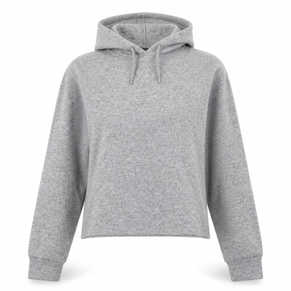 Front view of Primark women’s grey colourblock pullover hoodie, size S