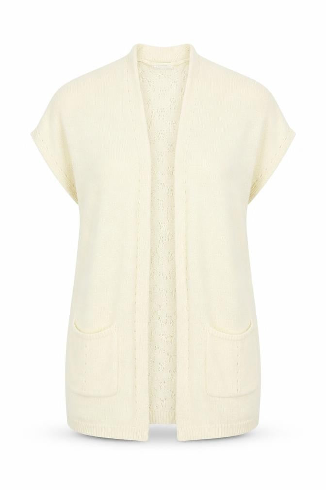 Roman Womens White Knit Cardigan Jumper Size 14