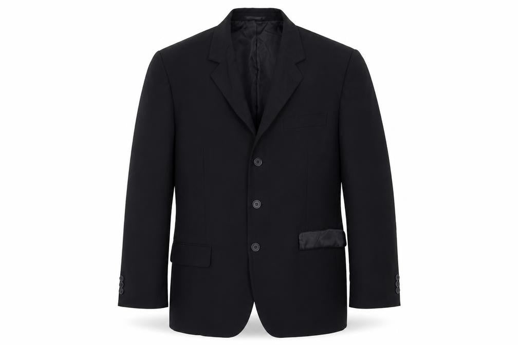Front view of George men’s black jacket suit jacket, size 42