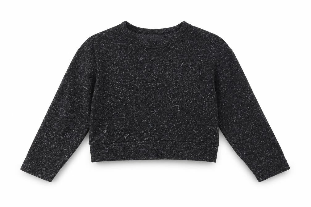 Front view of New Look girls’ black jumper, size 9, years