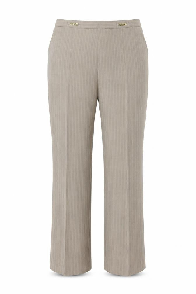 Marks and Spencer Womens Brown Striped  Trousers  Size 18 L29 in