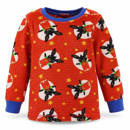 George Boys Red Striped Velour Cami Pyjama Top Size 18-24 Months  - Rabbits