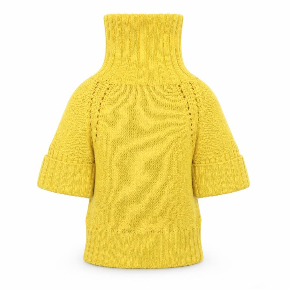 Front view of Select women’s yellow jumper, size M
