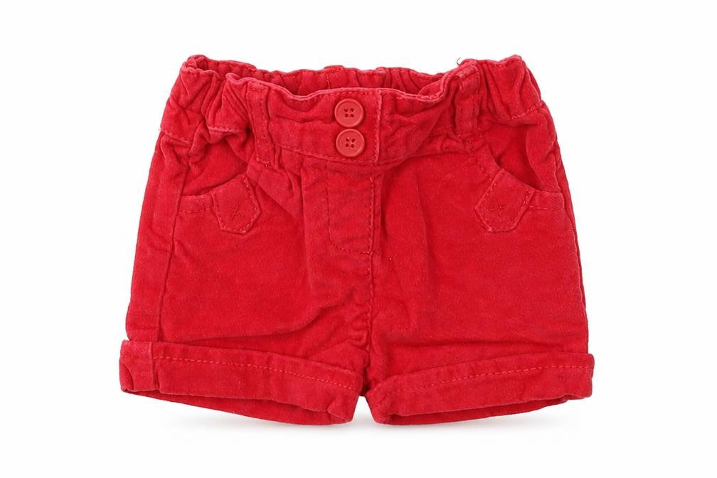 Front view of Next girls’ purple capri trousers, size 0-3, months