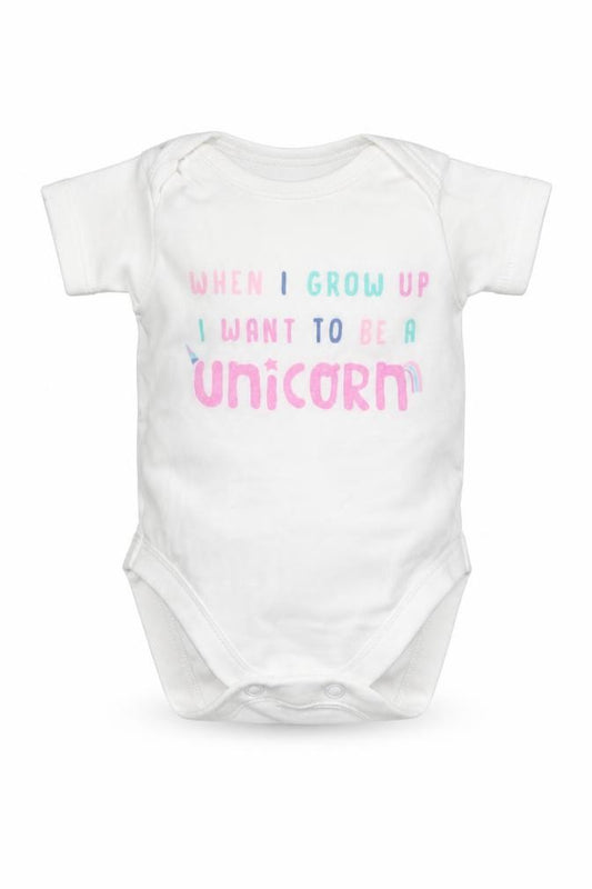 Front view of Nutmeg girls’ multicoloured babygrow one-piece size newborn