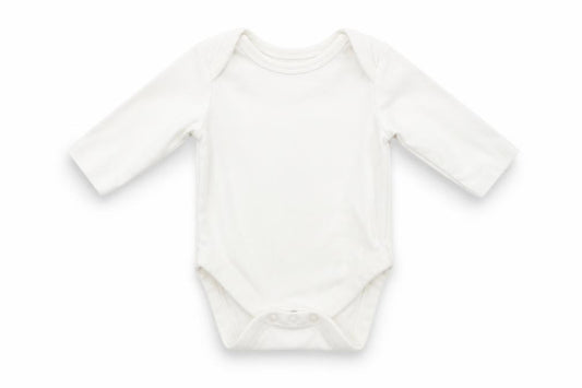 Front view of MINI CLUB Baby White Babygrow One-Piece Size Newborn
