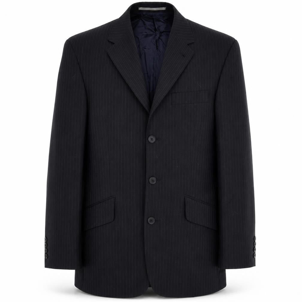 Front view of Next men’s blue striped jacket suit jacket, size 38