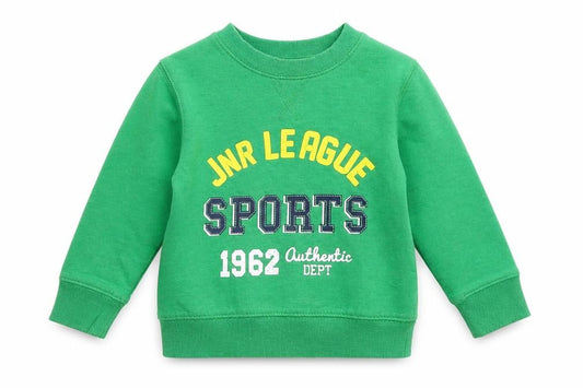 Front view of George Baby Green jumper, size 12-18, Months