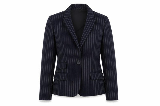 Front view of Next women’s blue jacket blazer, size UK 12
