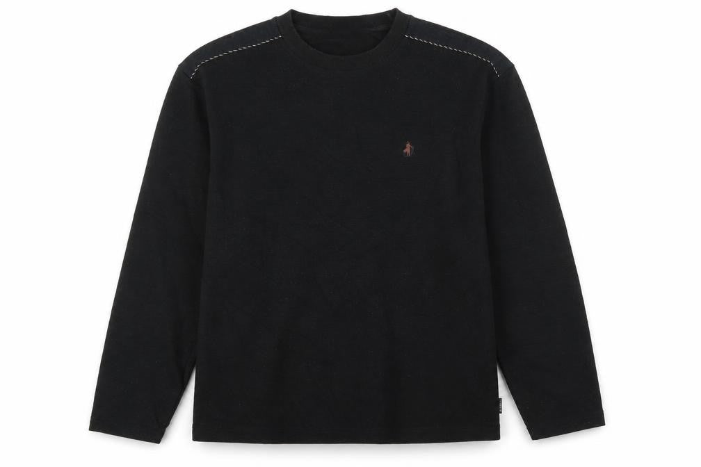 Front view of Uedia men’s black jumper, size XL