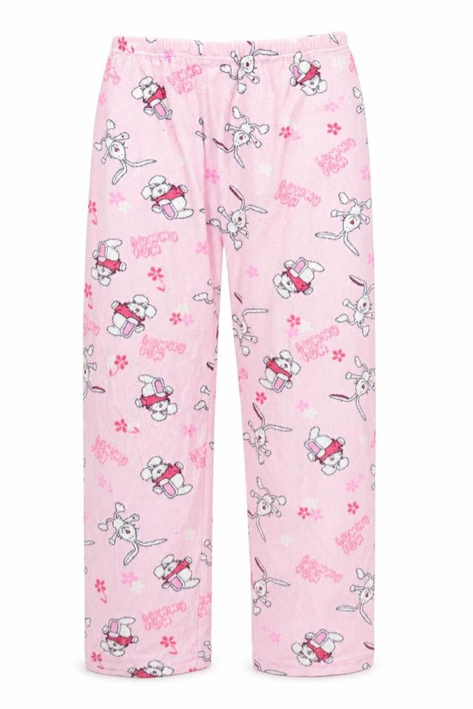 Front view of Preworn women’s pink solid chemise pyjama pants, size UK 8