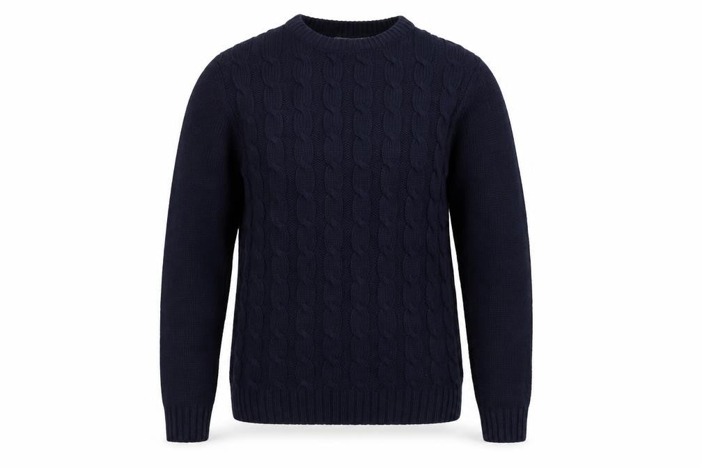 Front view of New Look men’s blue jumper, size S