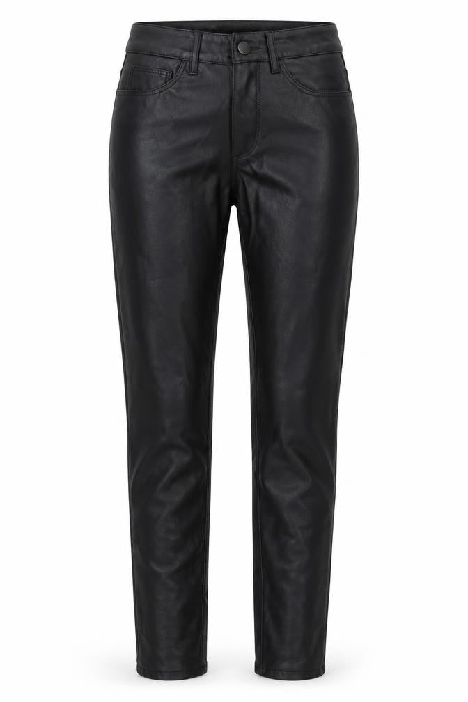 Front view of H&M women’s black capri trousers, size UK 34, 29-inch leg