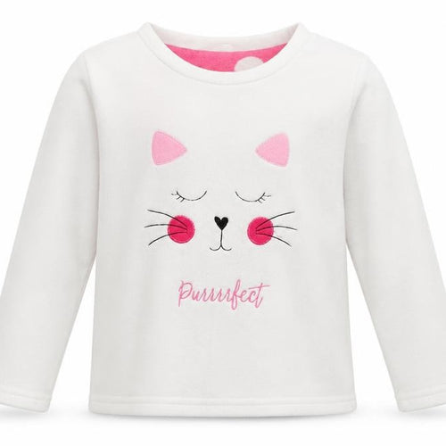 Eddie & Ella Girls White Spotted  Top Pyjama Top Size 7-8 Years